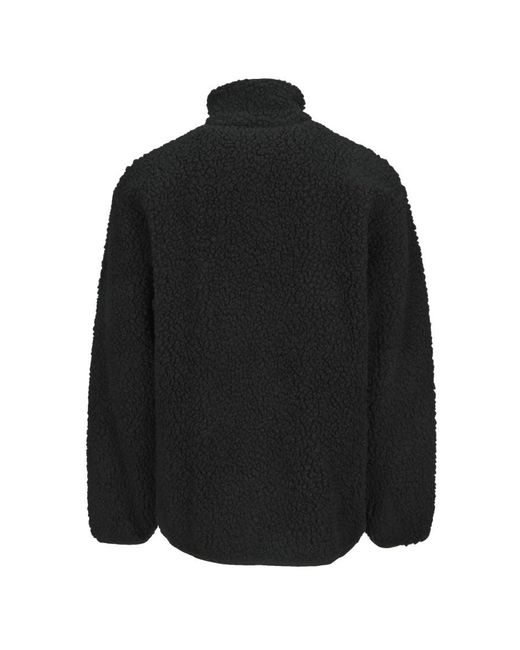 Palm Angels Black Braid-Detail Fleece Jacket for men