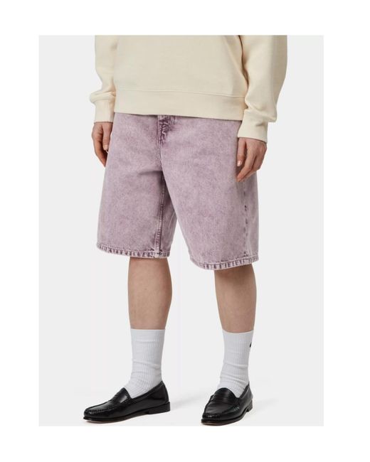 Carhartt Purple Wip Brandon Denim Shorts
