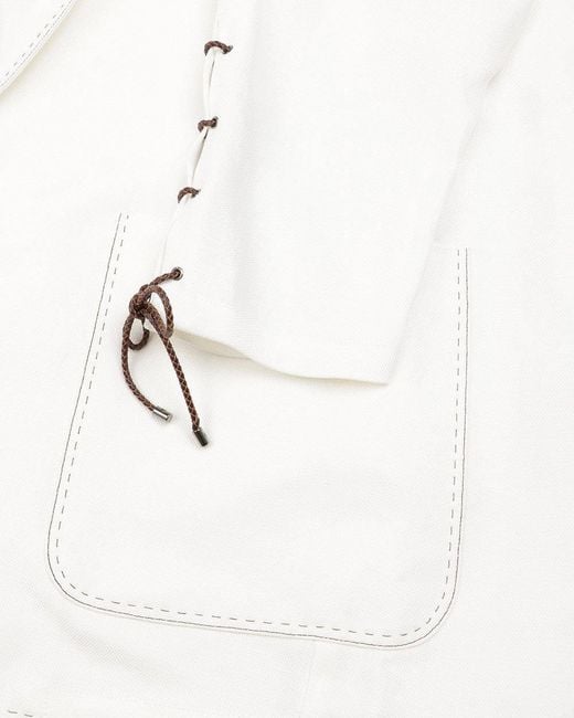 Max Mara White Lapel Casual Jacket