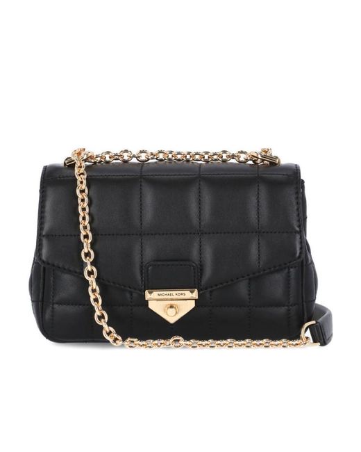 MICHAEL Michael Kors Black Soho Small Quilted Shoulder Bag