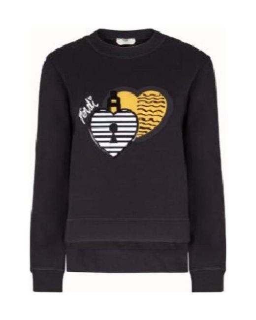 Fendi Black Loving Decal Sweater