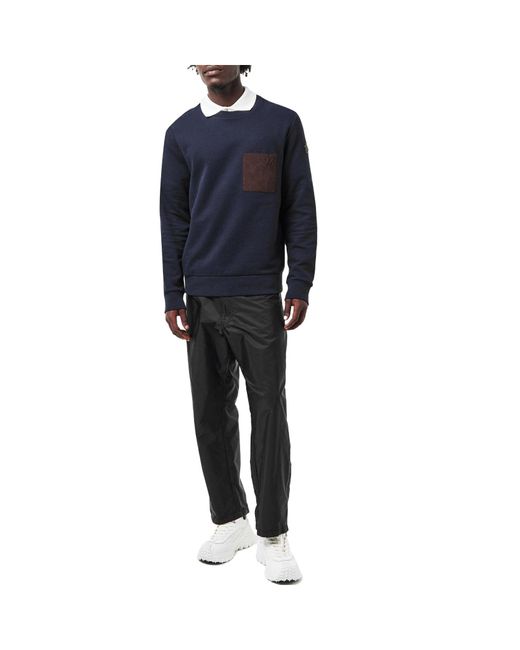 Moncler Blue Crew Neck Long Sleeve Sweatshirt for men
