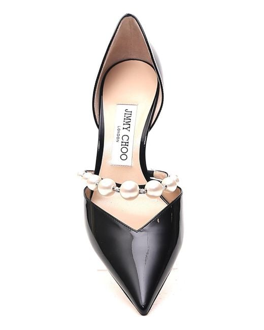 Jimmy Choo Black Aurelie 65 Embellished Pumps