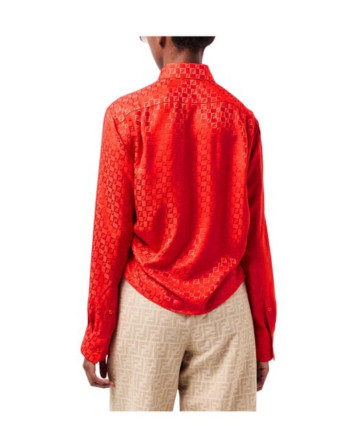 Fendi Red Simple Shirt
