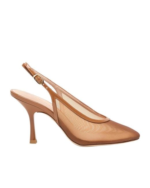 Stuart Weitzman Natural Bareitall Slingback 85