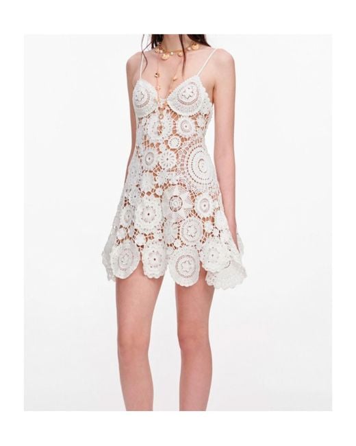 Self-Portrait White Short Dresses