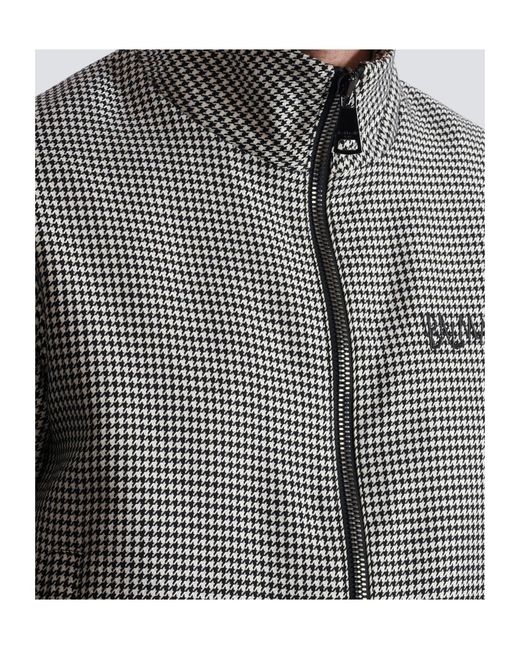 Balmain Gray Houndstooth Wool Jacket for men