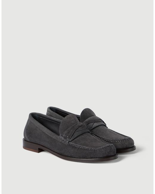 Brunello Cucinelli Black Loafers for men