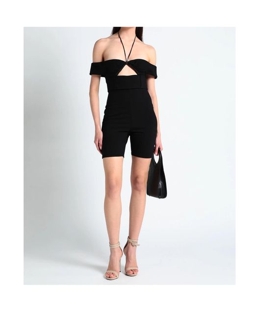 Saint Laurent Black Solid Color Jumpsuit