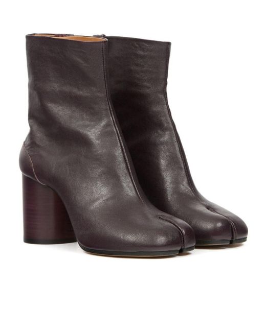 Maison Margiela Brown 80Mm Tabi Ankle Boots