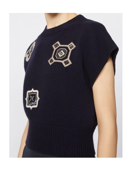 Max Mara Black Wool-Cashmere Sweater Vest