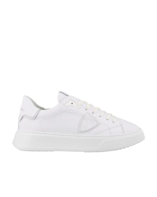 Philippe Model White Temple Low-Top Sneakers for men