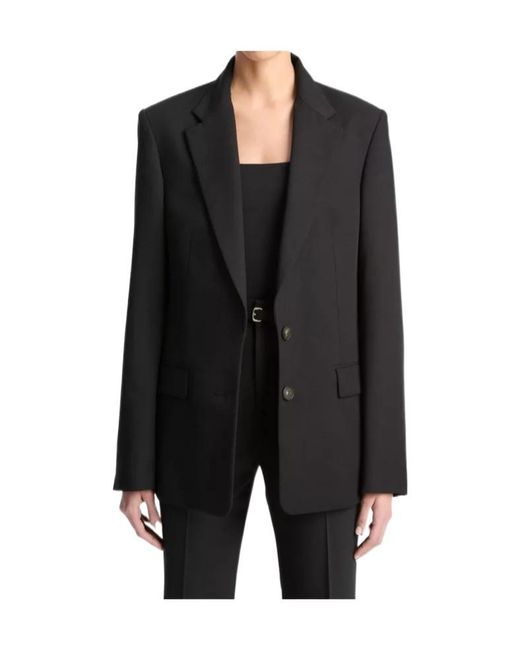 Vince Black Button-Fastening Cotton Jacket