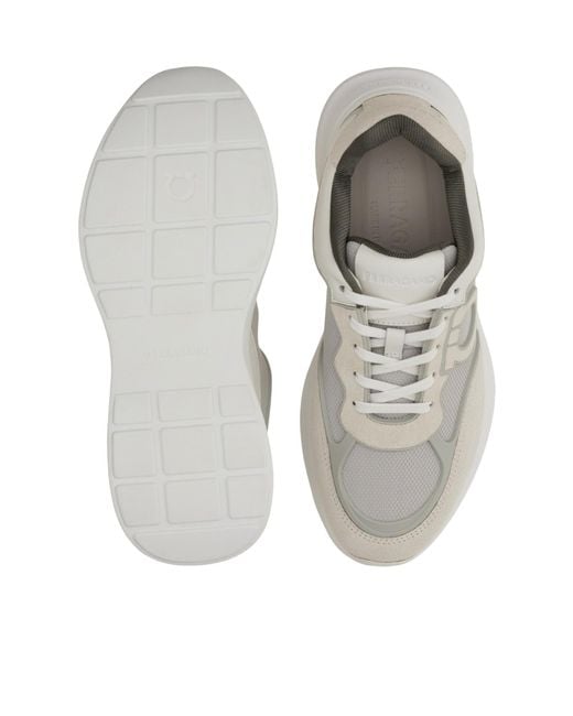 Ferragamo Gray Gancini Sneakers for men