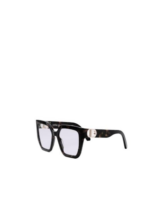 Dior White Eyewear Square Frame Glasses for men