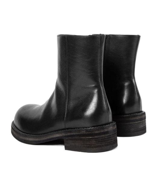 Ann Demeulemeester Black Round-Toe Zip Boots for men