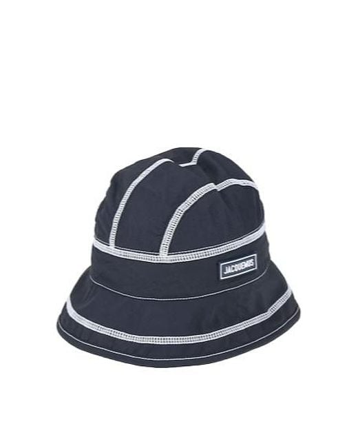 Jacquemus Blue Minimalist Color-Block Bucket Hat