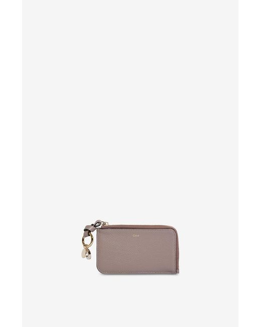 Chloé Gray Alphabet Card Holder
