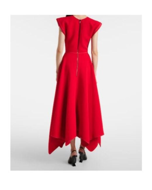 Maticevski Red Empath Draped Midi Dress