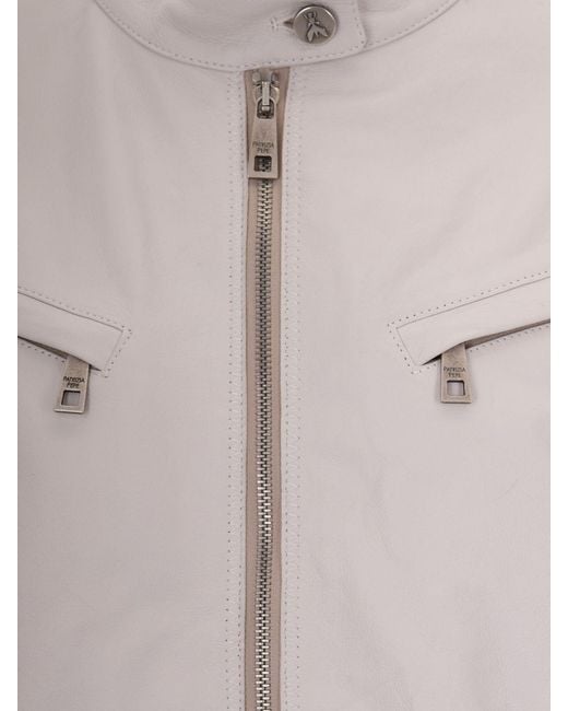 Patrizia Pepe Gray Zip-Up Biker Jacket