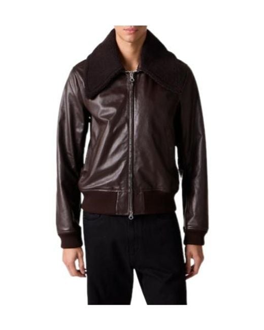 Our Legacy Black Nordic-Style Leather Jacket for men