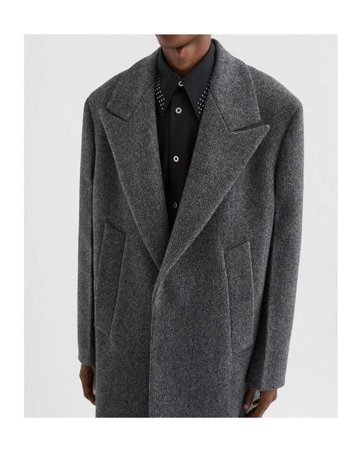 Jil Sander Gray Twill Coat for men