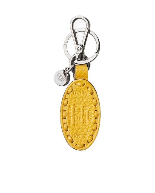 Fendi Metallic Selleria Key Ring for men