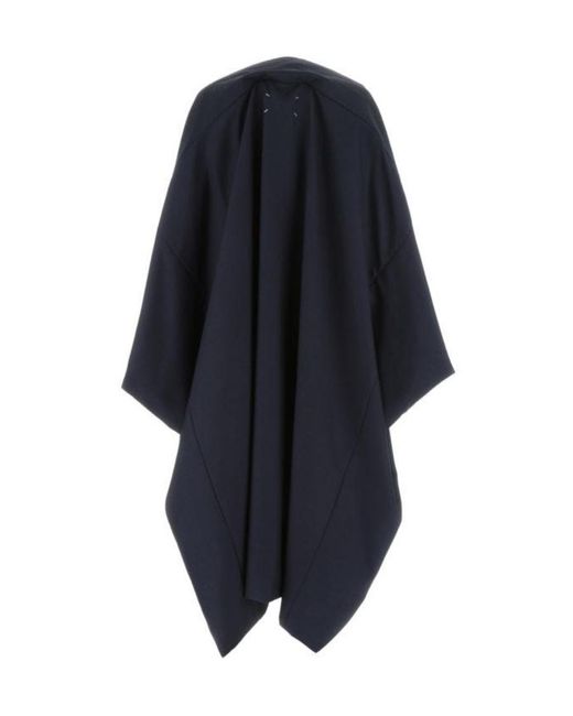 Maison Margiela Blue Modern Wool Blend Cape