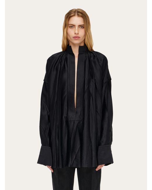 Ferragamo Black Long-Sleeved Shirt