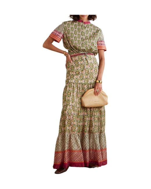 Saloni Multicolor Printed Cotton Poplin Cropped Shirt