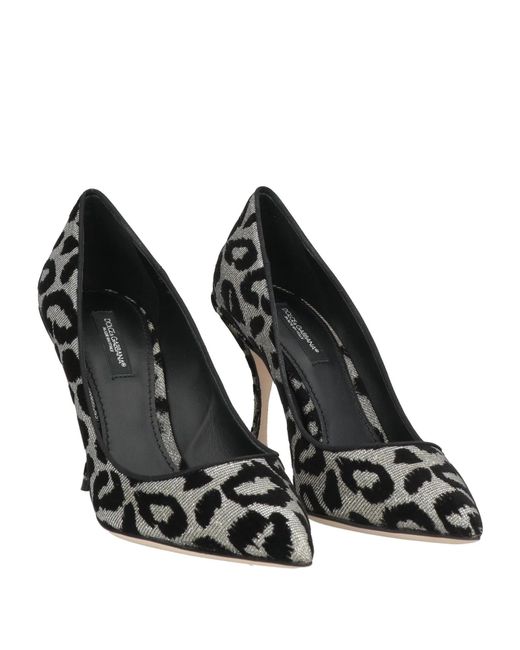 Dolce & Gabbana Black Leopard Print Pointed-Toe Stilettos