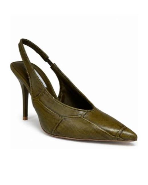 Steve Madden Green Pointed-Toe High-Heeled Sandals