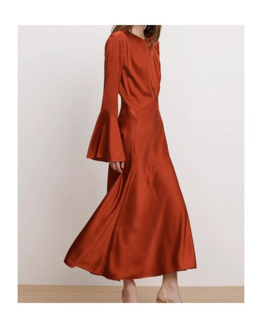Veronica Beard Red Ezri Midi Dress
