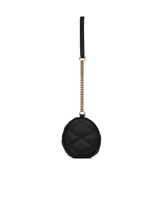 Saint Laurent Black Sade Logo Plaque Mini Tube Bag