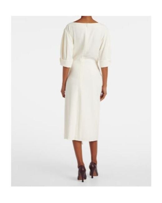 Proenza Schouler White Maisie Gathered Crêpe Midi Dress