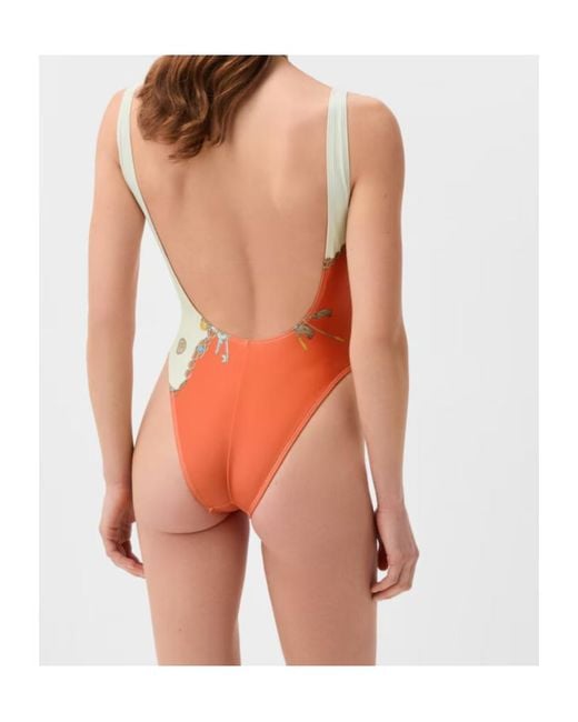 Versace White Printed One-Piece Swimsuit
