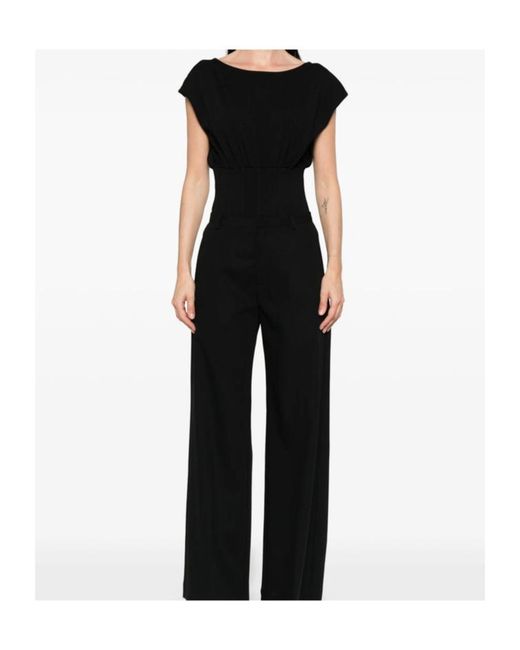 Elisabetta Franchi Black Crewneck Knit Bodysuit
