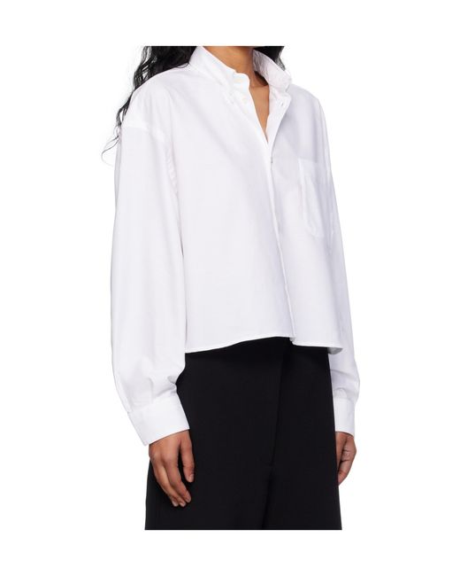 A.P.C. White Long-Sleeved Button-Up Shirt