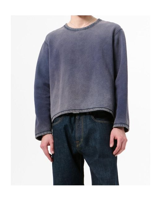 Our Legacy Blue Double Lock U-Neck Long-Sleeve T-Shirt for men