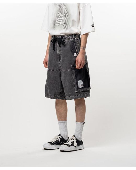 Maison Mihara Yasuhiro Damage Cargo Shorts in Black for Men | Lyst