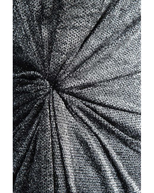 Saint Laurent Gray Gathered Front Mini Dress