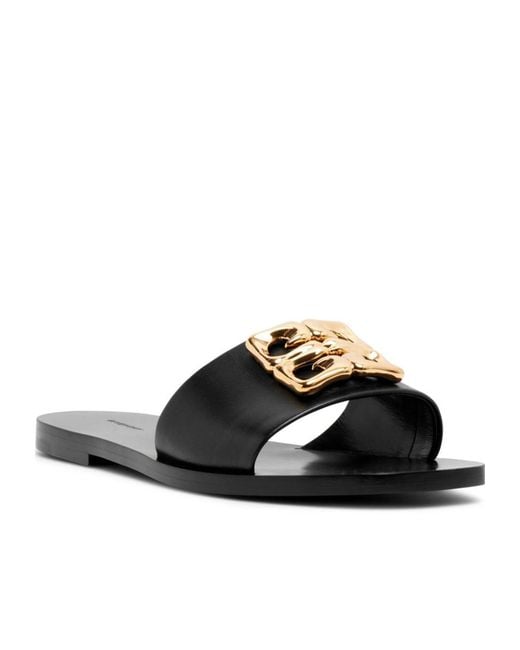Givenchy Black 4G Plaque Slippers