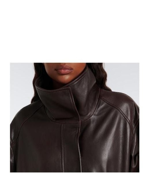 Nour Hammour Black Lowen Leather Jacket