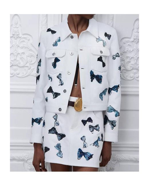 Dior White Iviera Straight Miniskirt