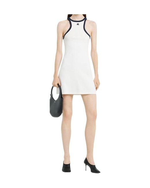 Courreges White Short Dresses