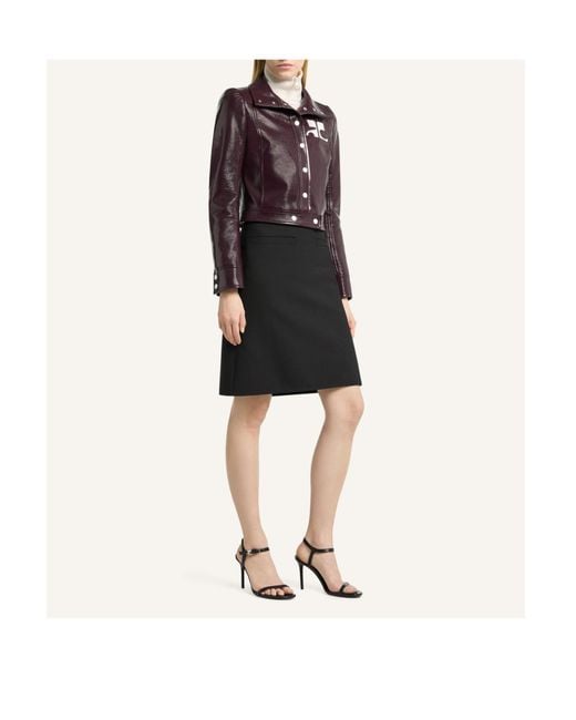Courreges Brown Courrèges Vinyl Collared Button-Up Jacket