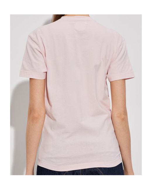 DSquared² Pink Logo Printed Crewneck T-Shirt