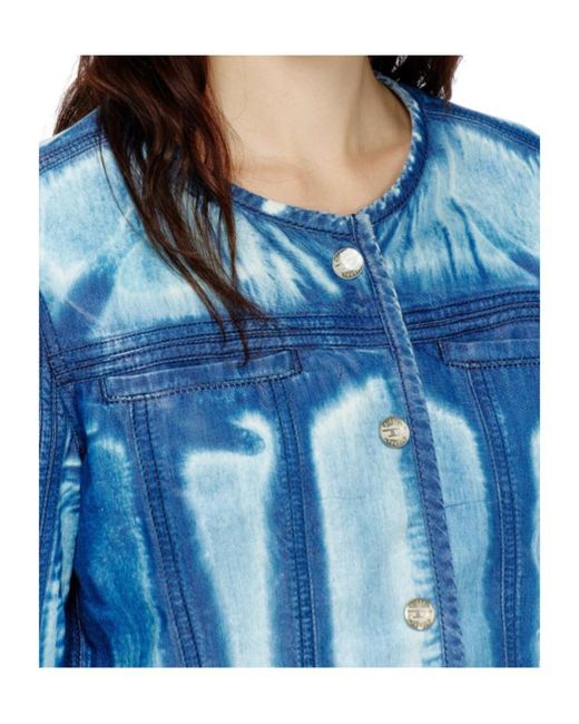 DIESEL Blue De-Syphra-Fsi Cropped Denim Jacket