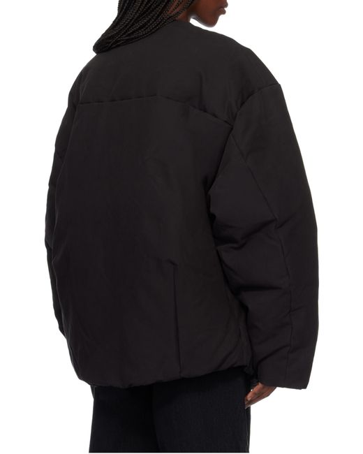 Entire studios Black Oversized Down Jacket for men