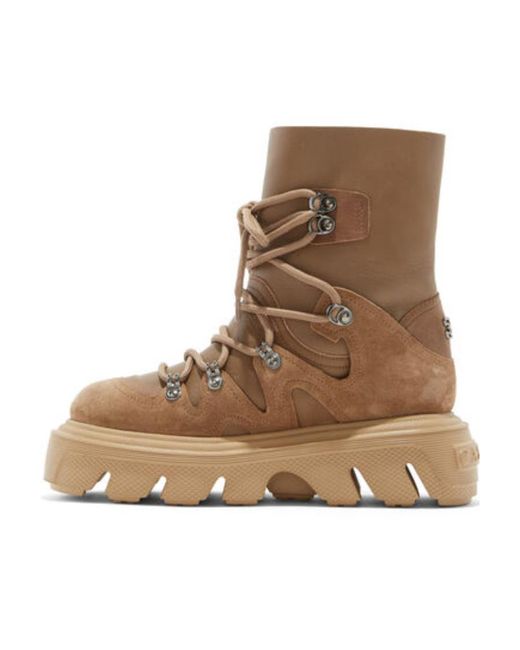 Casadei Brown Generation C Skipass Lace-Up Boots